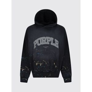 Purple Sweatshirt Men Black